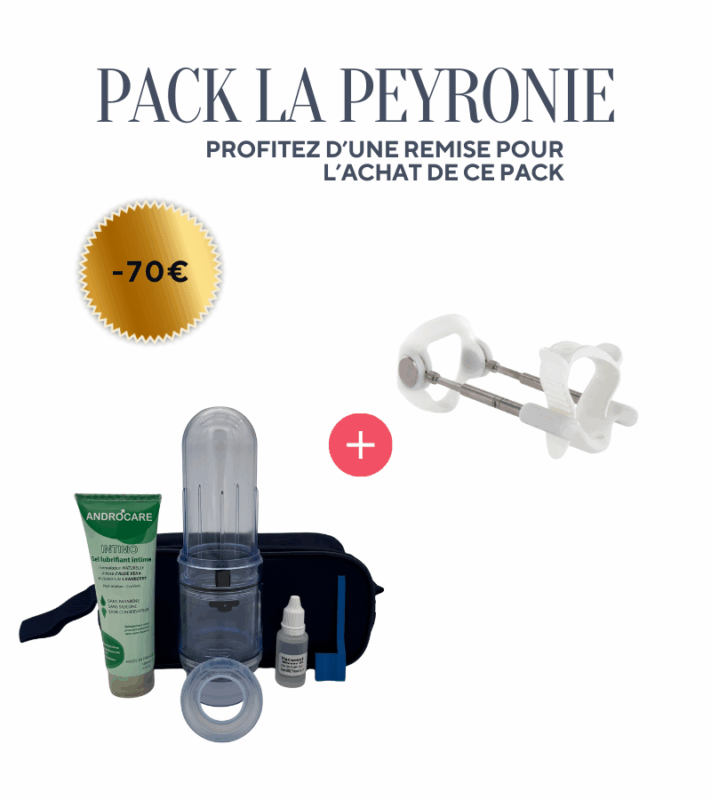 Pack La Peyronie rééducation complète avec pompe à pénis Vacuum Vacurect Luxe RX et Fast Pénis Extenseur PRO Titane